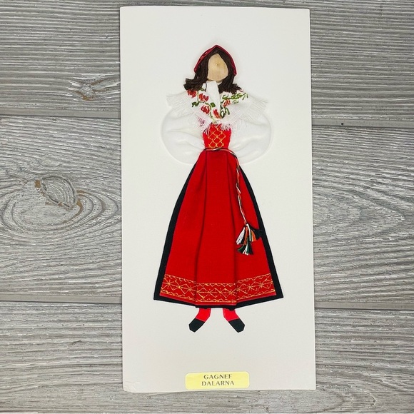 Vintage hand made fabric / paper textured women around the world design cards - Picture 8 of 11